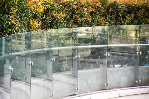 Glass and steel balcony