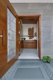 Grey exterior wall tiles